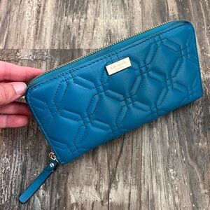 Kate Spade Blue Quilted Wallet